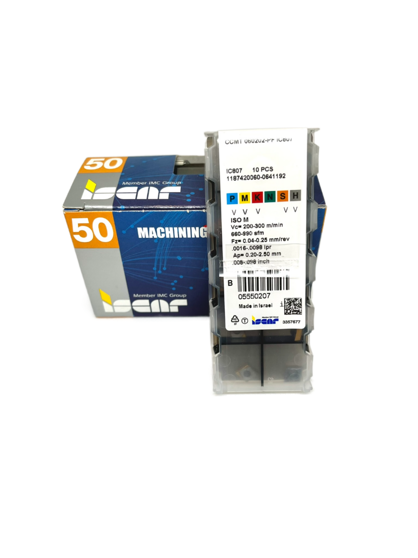 Iscar-CCMT 060202-PF IC807 5550207-Turning inserts