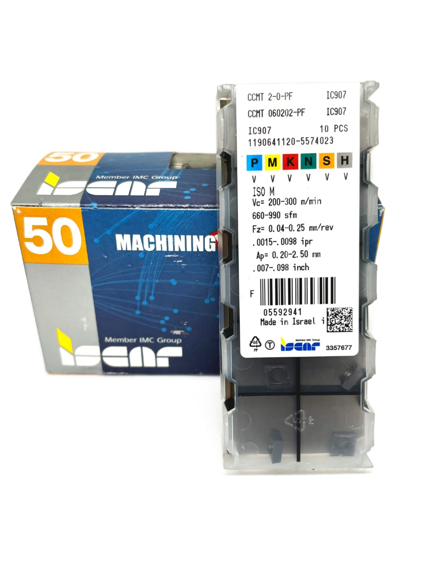 Iscar-CCMT 060202-PF IC907 5592941-Turning inserts