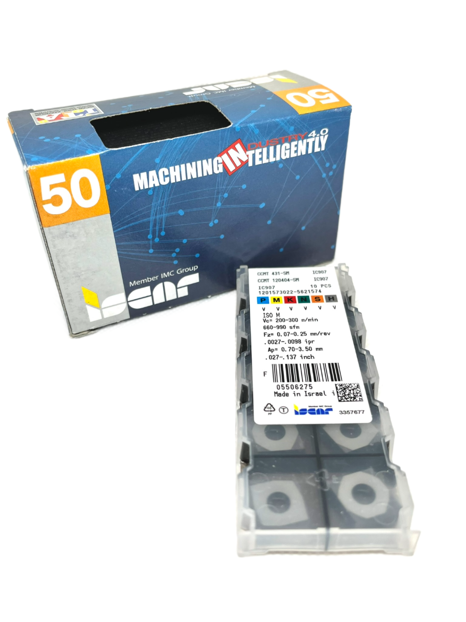 Iscar-CCMT 120404-SM IC907 5506275-Turning inserts