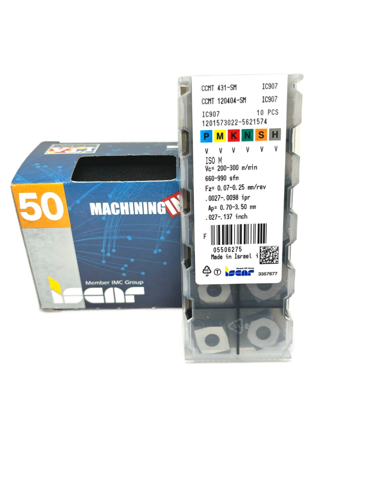 Iscar-CCMT 120404-SM IC907 5506275-Turning inserts