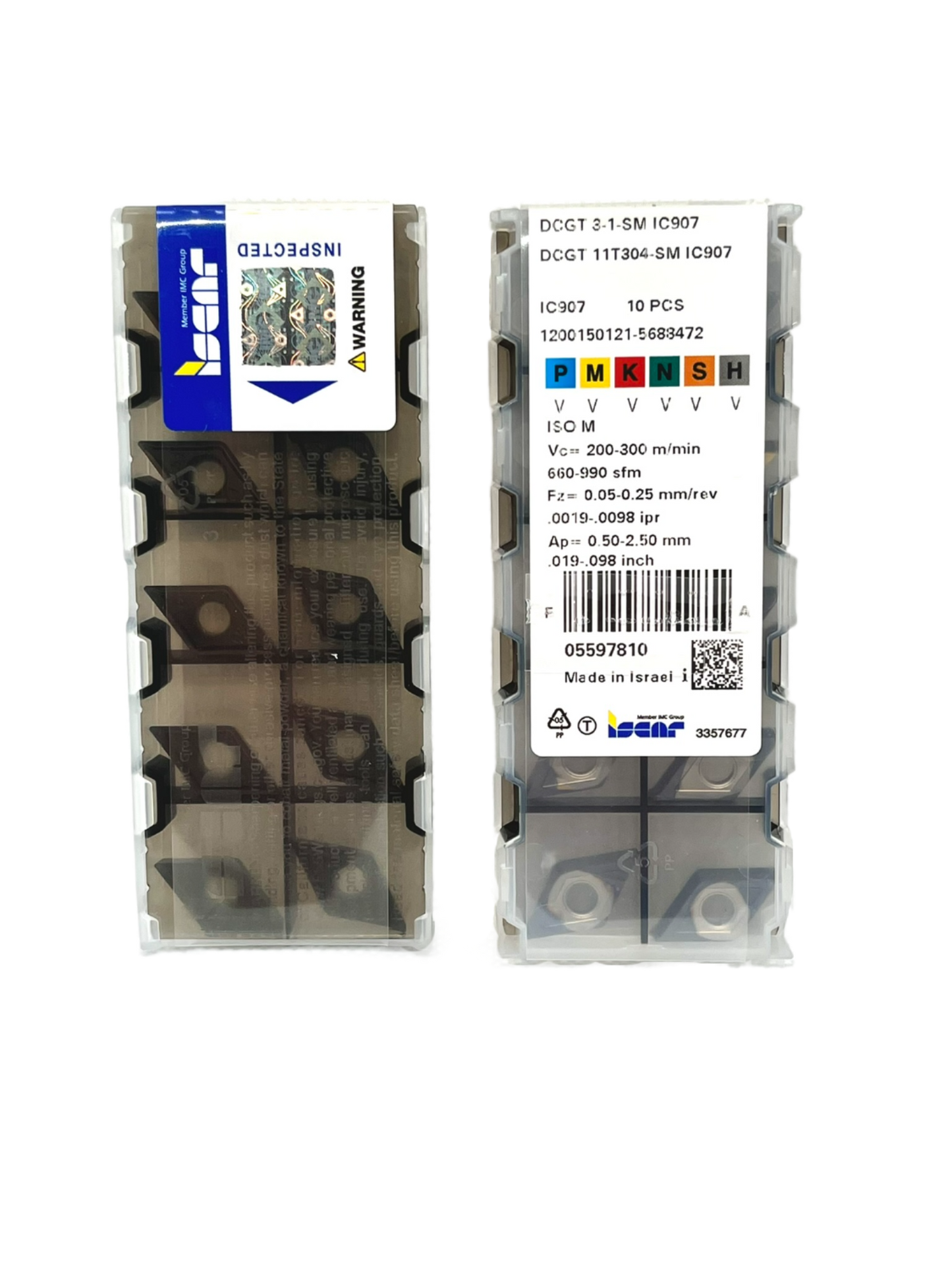 Iscar-DCGT 11T304-SM IC907 5597810-Turning inserts