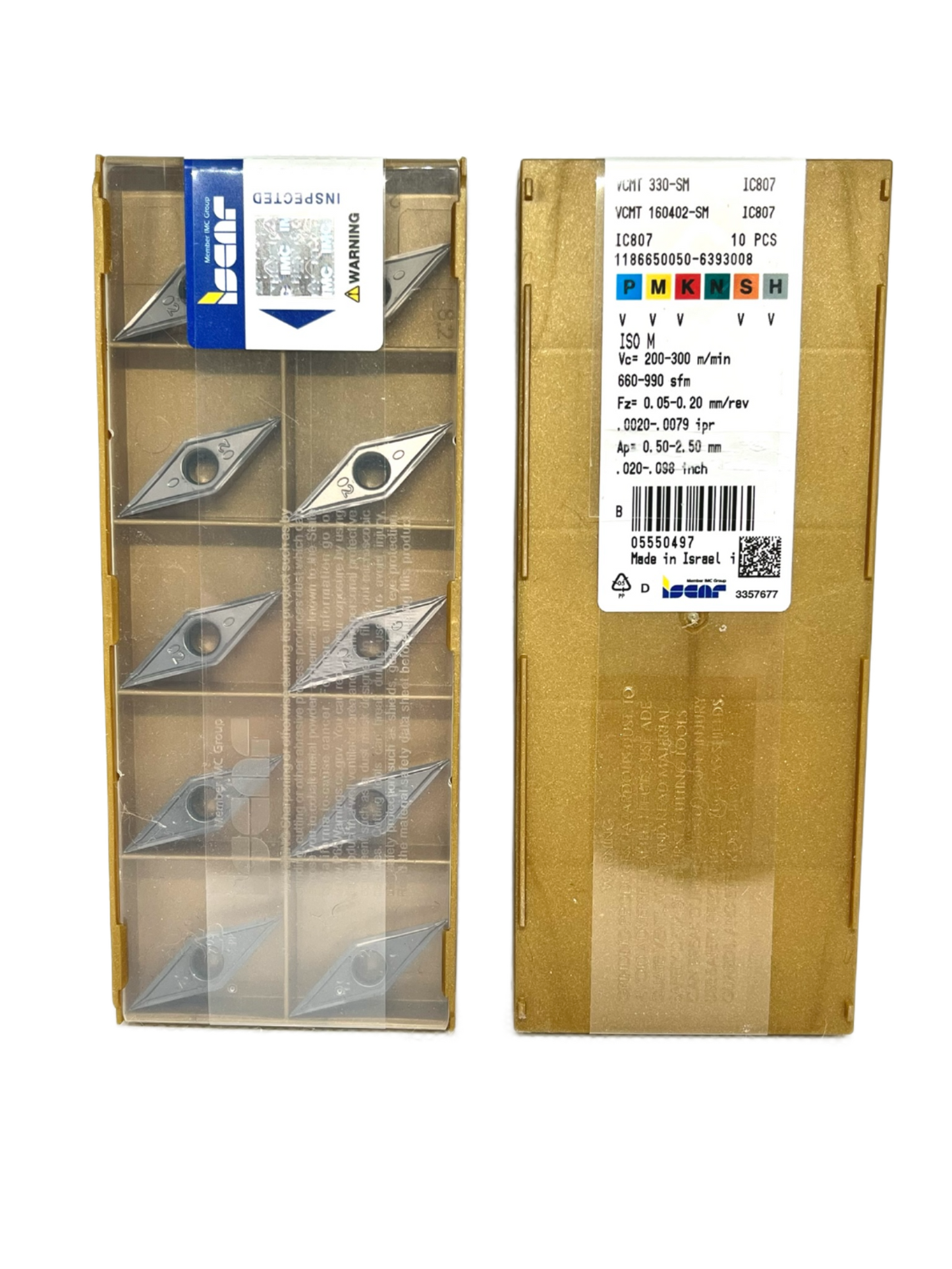 Iscar-VCMT 160402-SM IC807 5550497-Turning inserts