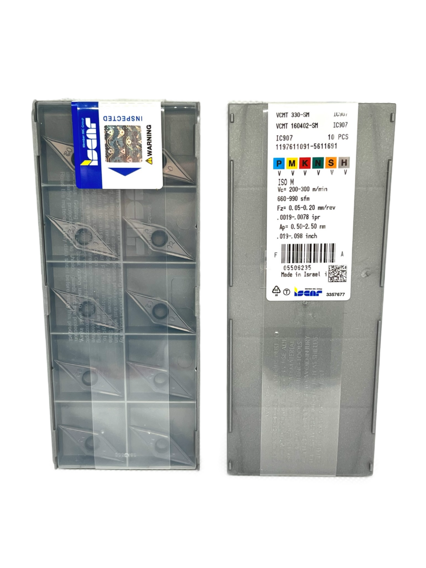 Iscar-VCMT 160402-SM IC907 5506235-Turning inserts