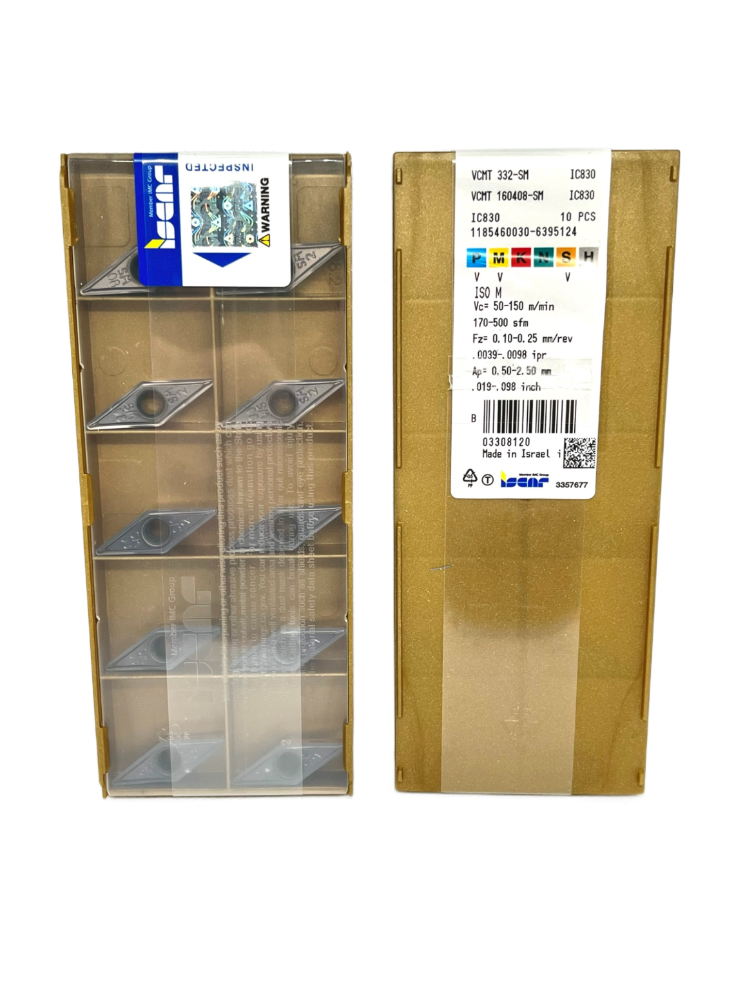 Iscar-VCMT 160408-SM IC830 3308120-Turning inserts