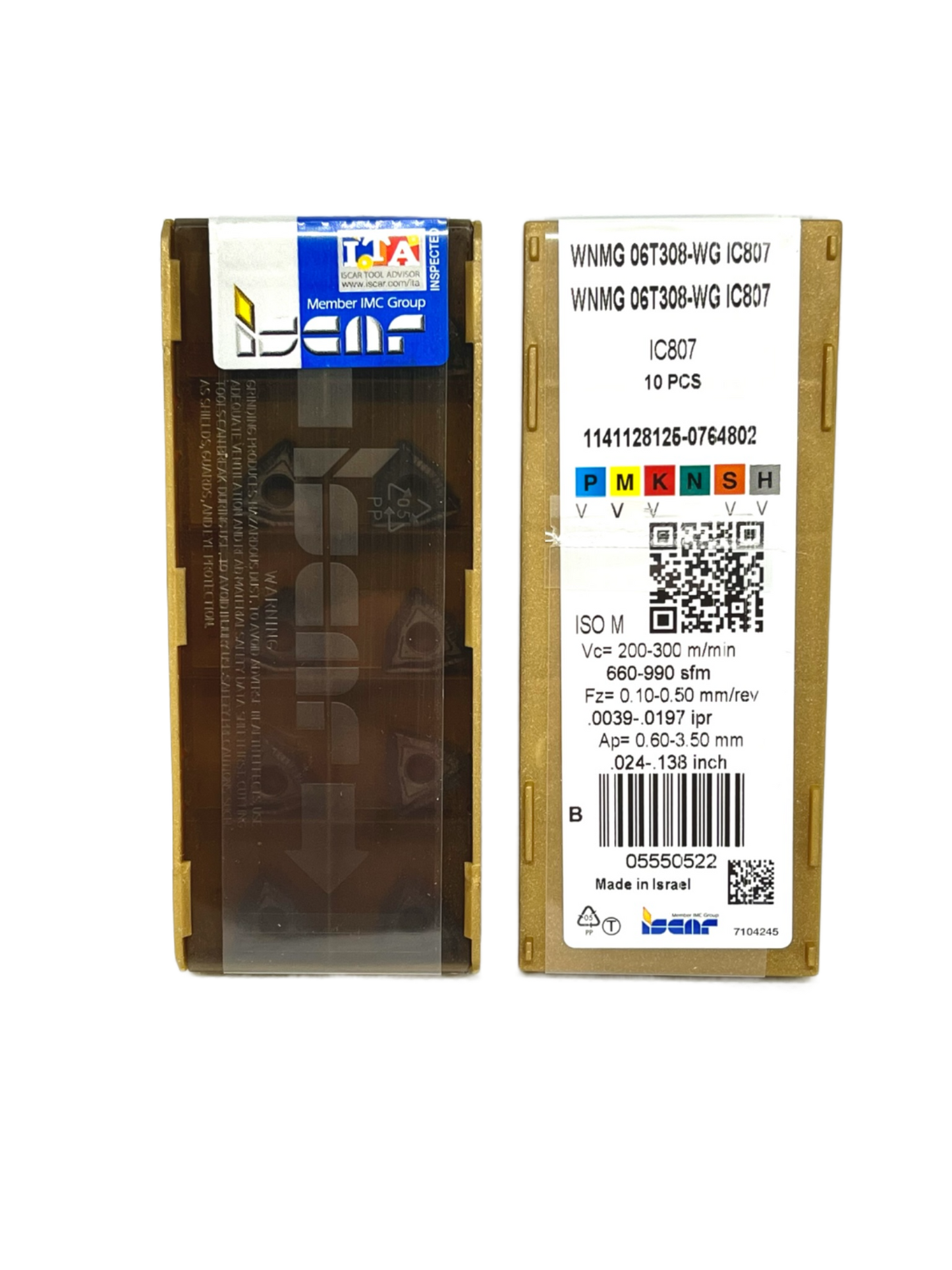 Iscar-WNMG 06T308-WG IC807 5550522-Turning inserts