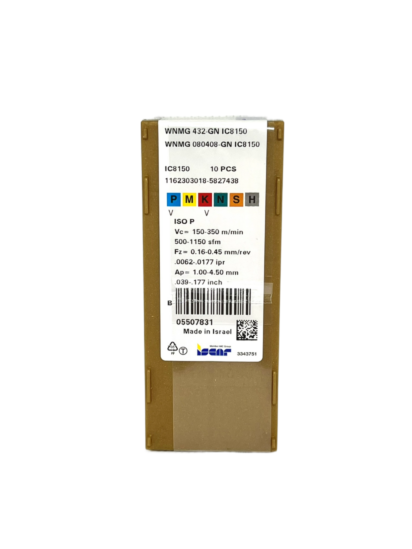 Iscar-WNMG 080408-GN IC8150 5507831-Turning inserts