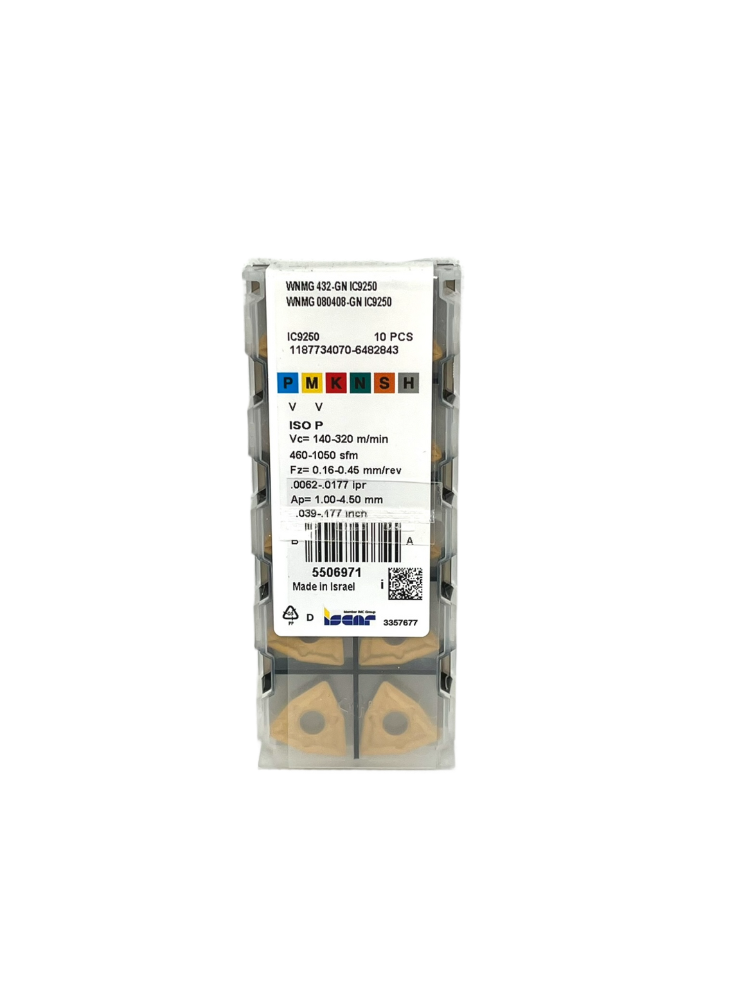 Iscar-WNMG 080408-GN IC9250 5506971-Turning inserts