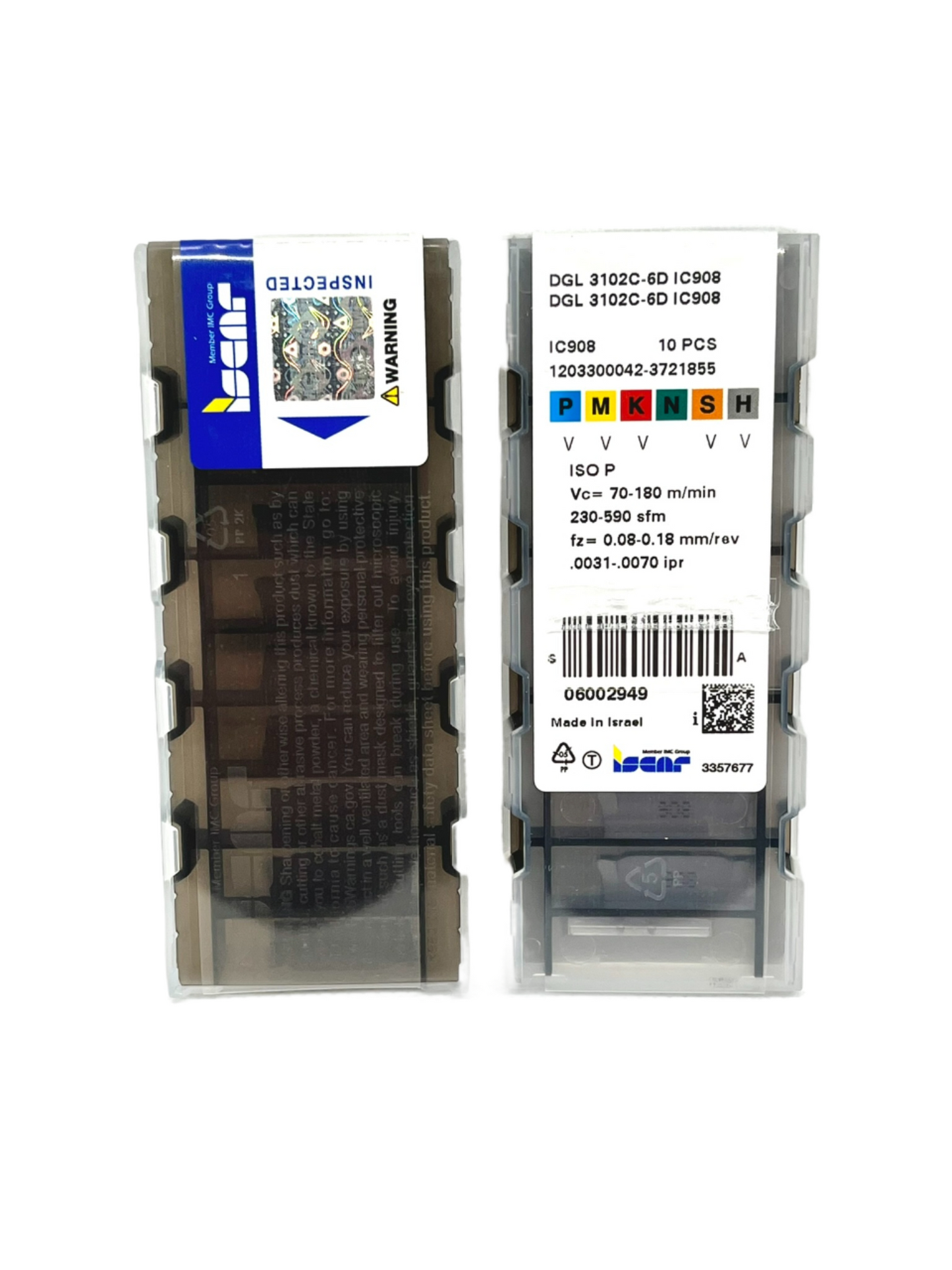 Iscar-DGL 3102C-6D IC908 6002949-Smartinserts