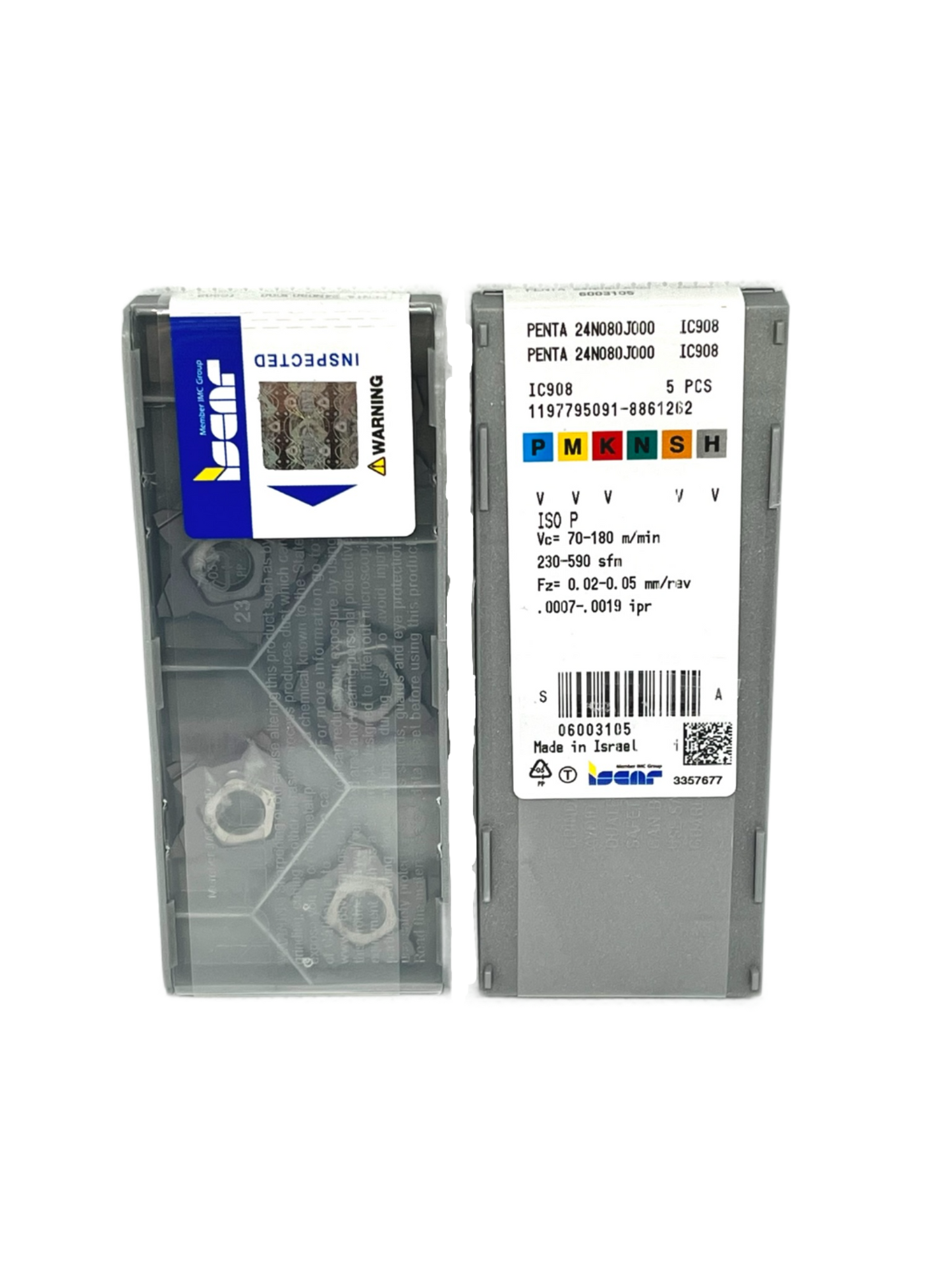 Iscar-PENTA 24N080J000 IC908 6003105-Smartinserts