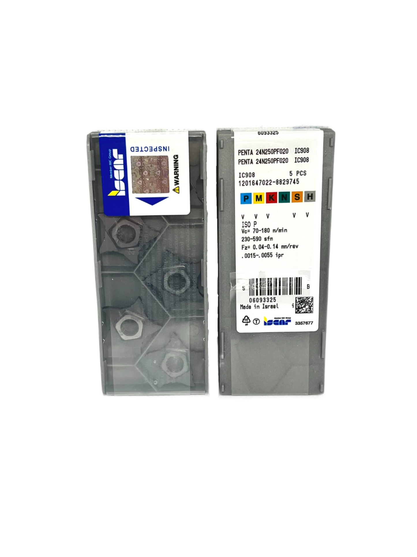 Iscar-25x PENTA 24N250PF020 IC908 + PCH tool-Smartinserts