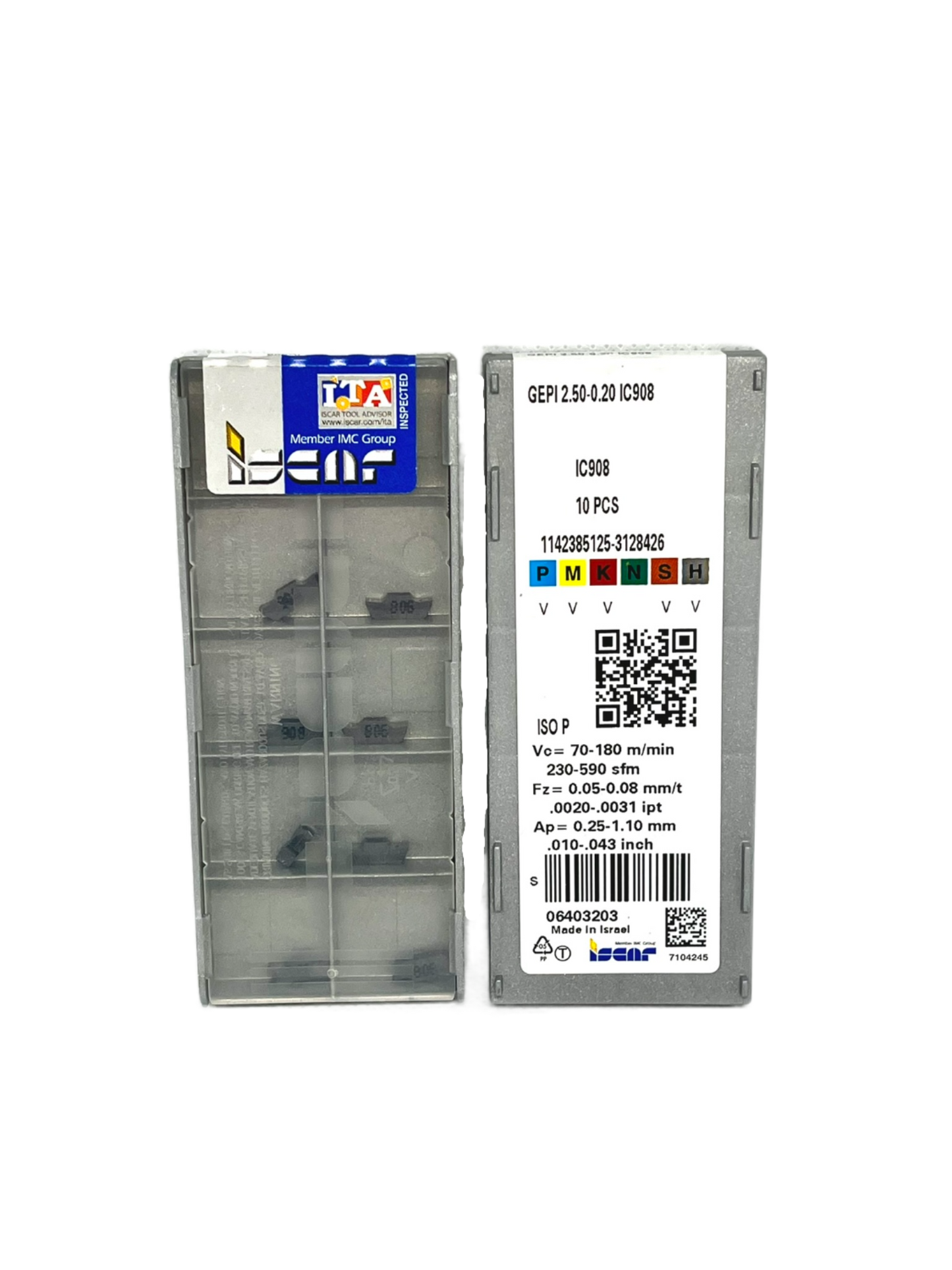 Iscar-GEPI 2.50-0.20 IC908 6403203-Smartinserts