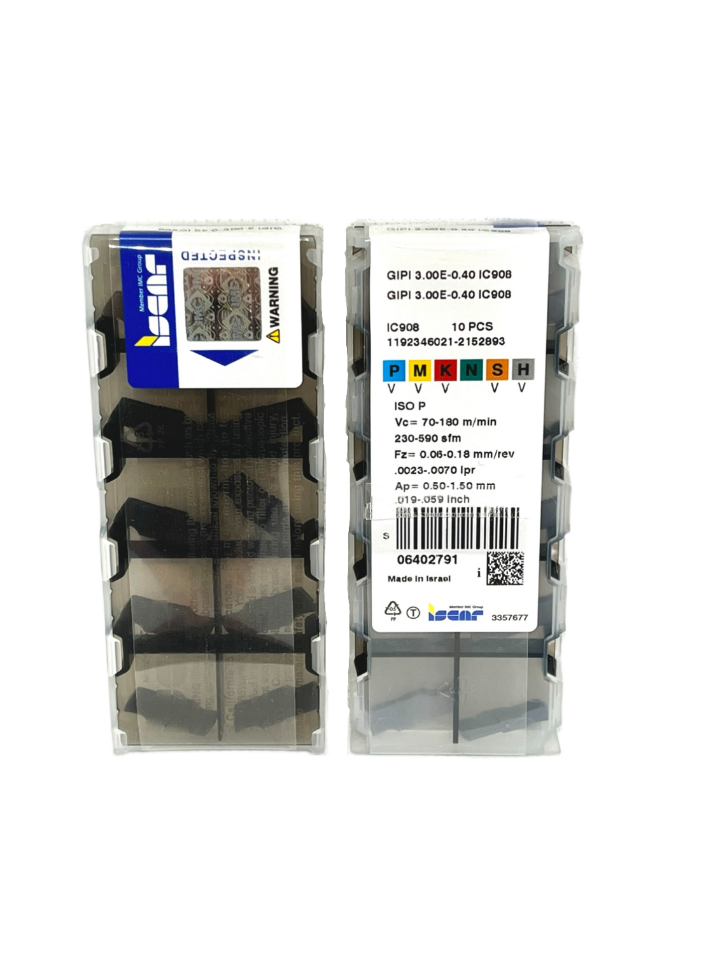 Iscar-GIPI 3.00E-0.40 IC908 6402791-Smartinserts