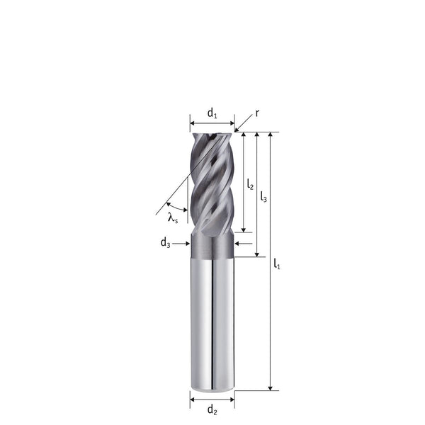 Hachenbach 200 41 04C Carbide End Mill 