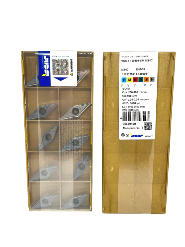 Iscar-VCMT 160404-SM IC807 5550498-Turning inserts