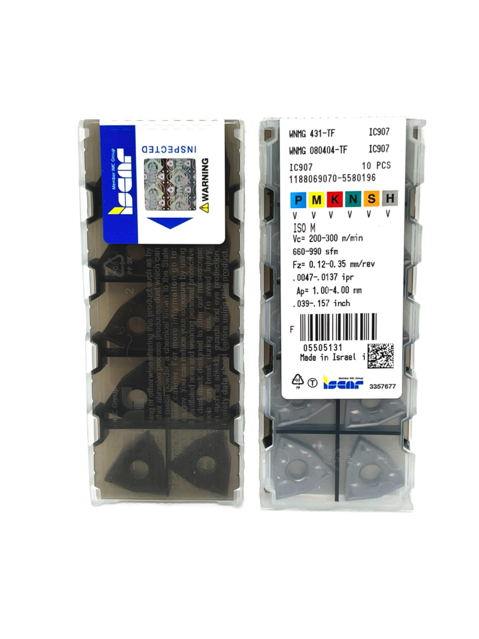 Iscar-WNMG 080404-TF IC907 5505131-Smartinserts