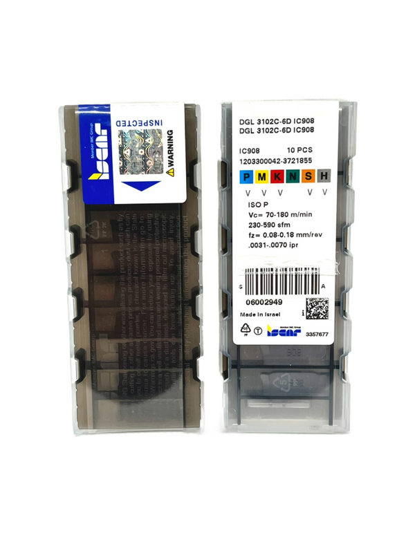 Iscar-DGL 3102C-6D IC908 6002949-Smartinserts